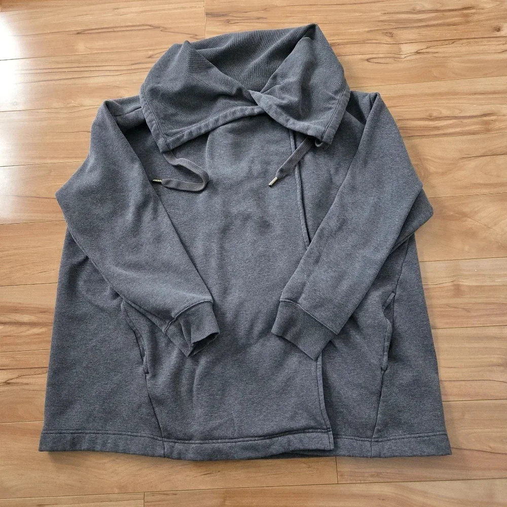 Plus size Zella Amazing Cozy Wrap Jacket in Grey Charcoal size 3X - Picture 4 of 13